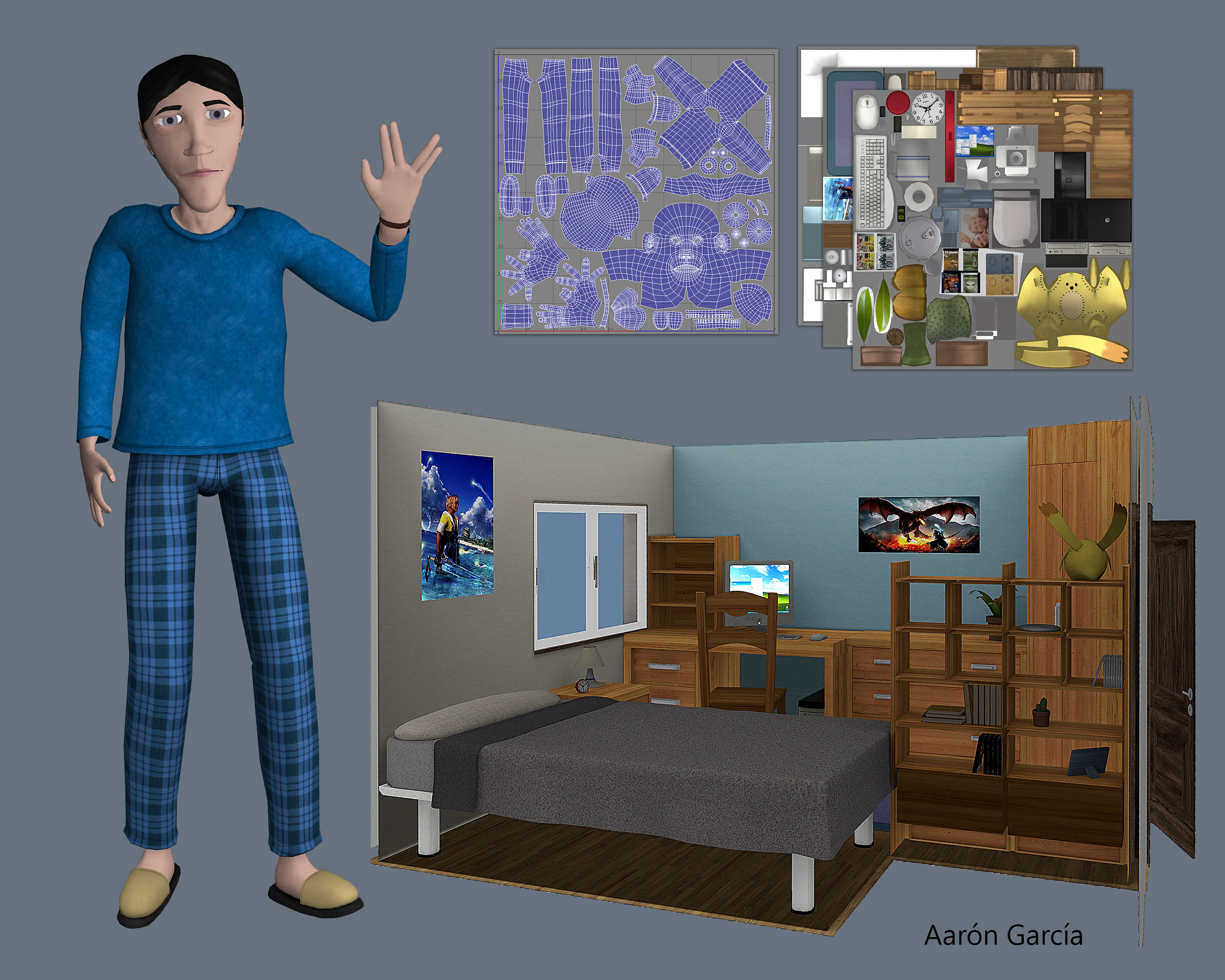 personaxe e habitación