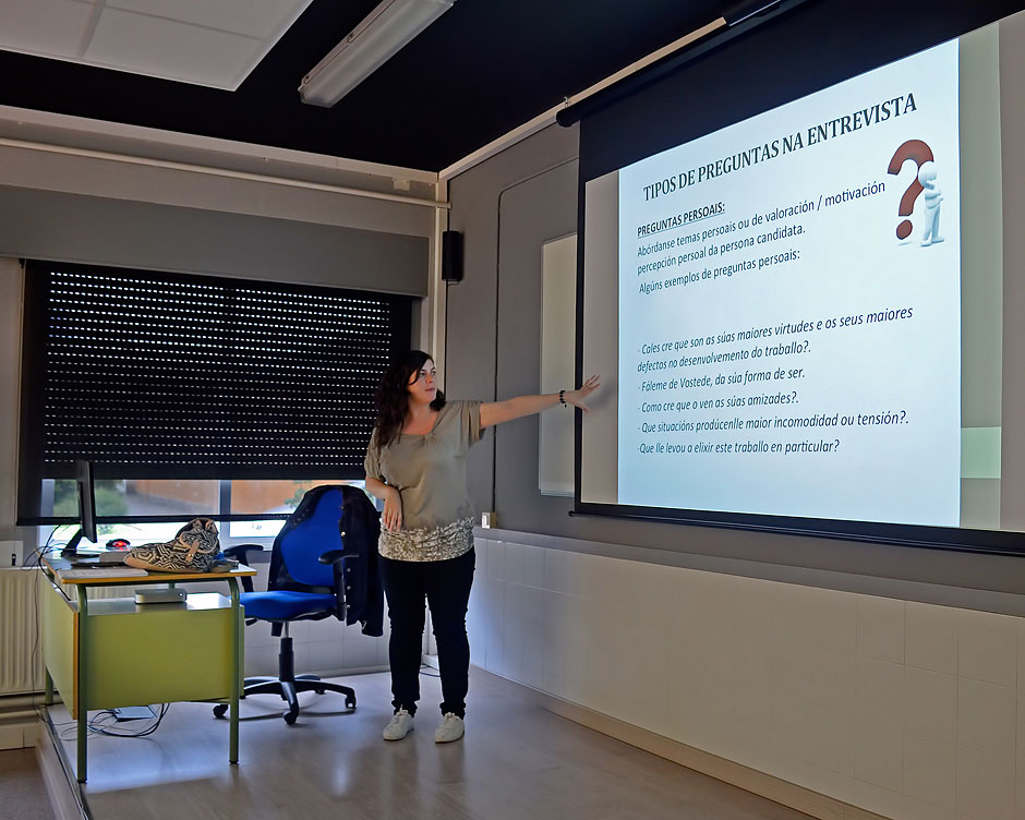 ante unha entrevista de traballo